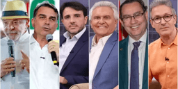 Lula, Flávio, Renan, Caiado, Cury e Zema. — Foto: Reprodução