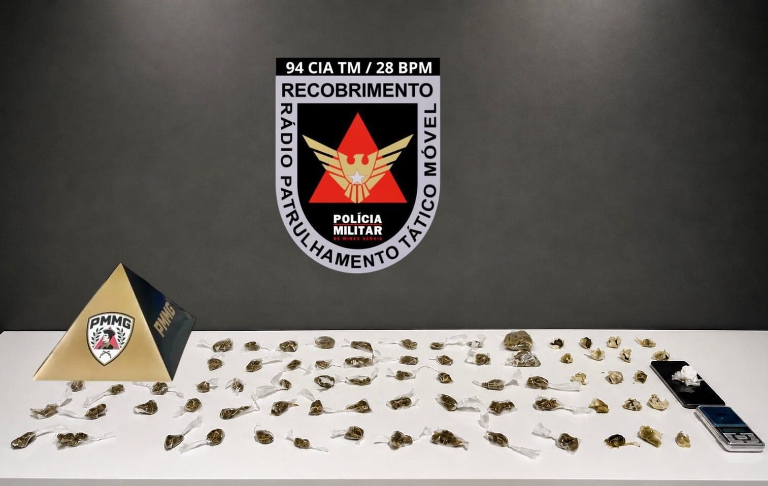 Droga apreendida pela PM — Foto: Polícia Militar