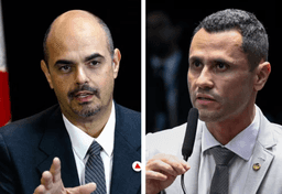 Montagem de fotos de Mateus Simões (PSD) e Cleitinho Azevedo (Republicanos) — Foto: Cristiano Machado/ Imprensa MG; Carlos Moura/ Agência Senado